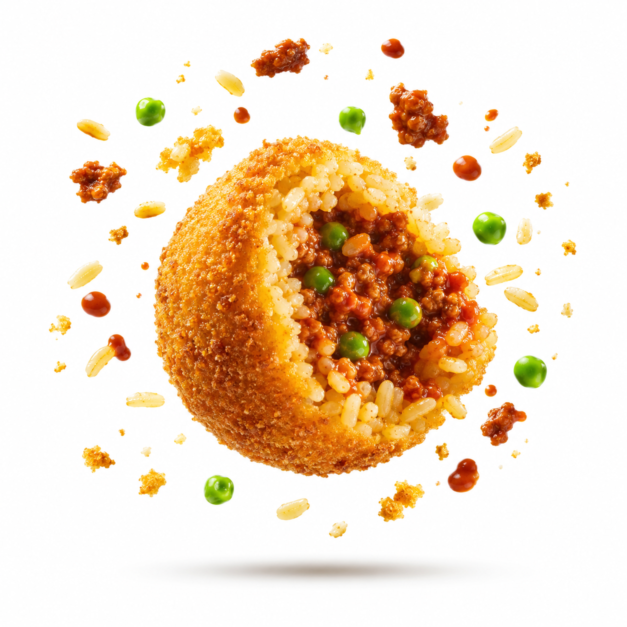 Arancino con ragù e piselli del Bar Nettuno