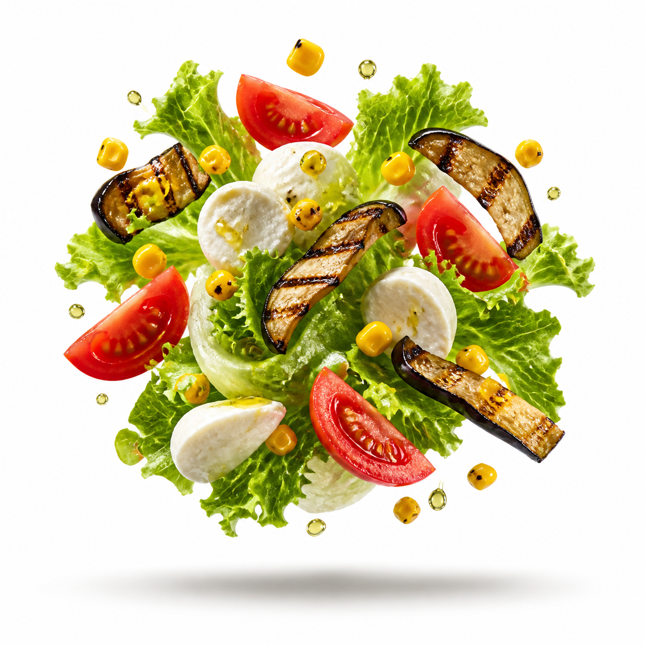 Insalata mozzarella, mais e melanzane del Bar Nettuno