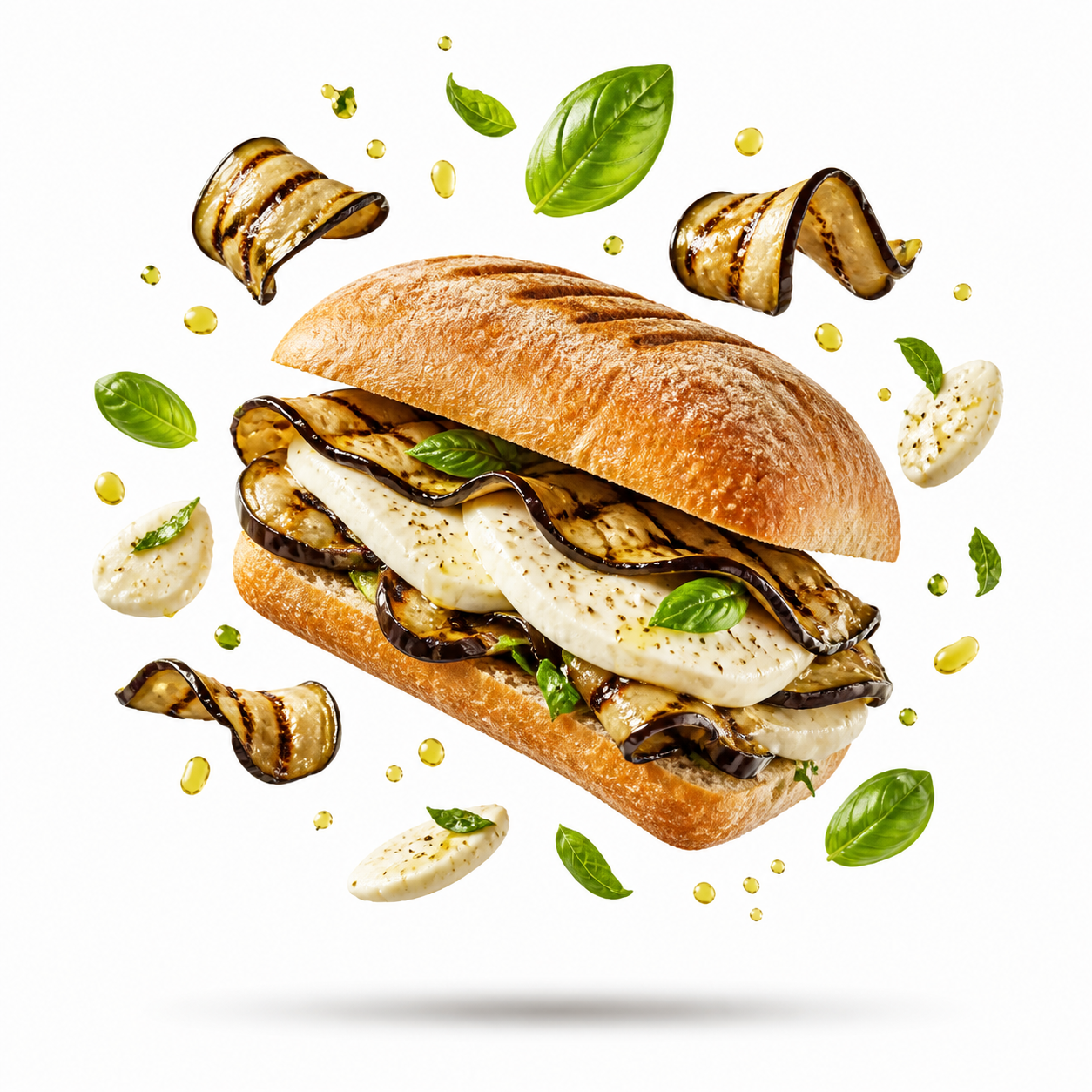 Panino mozzarella e melanzane del Bar Nettuno