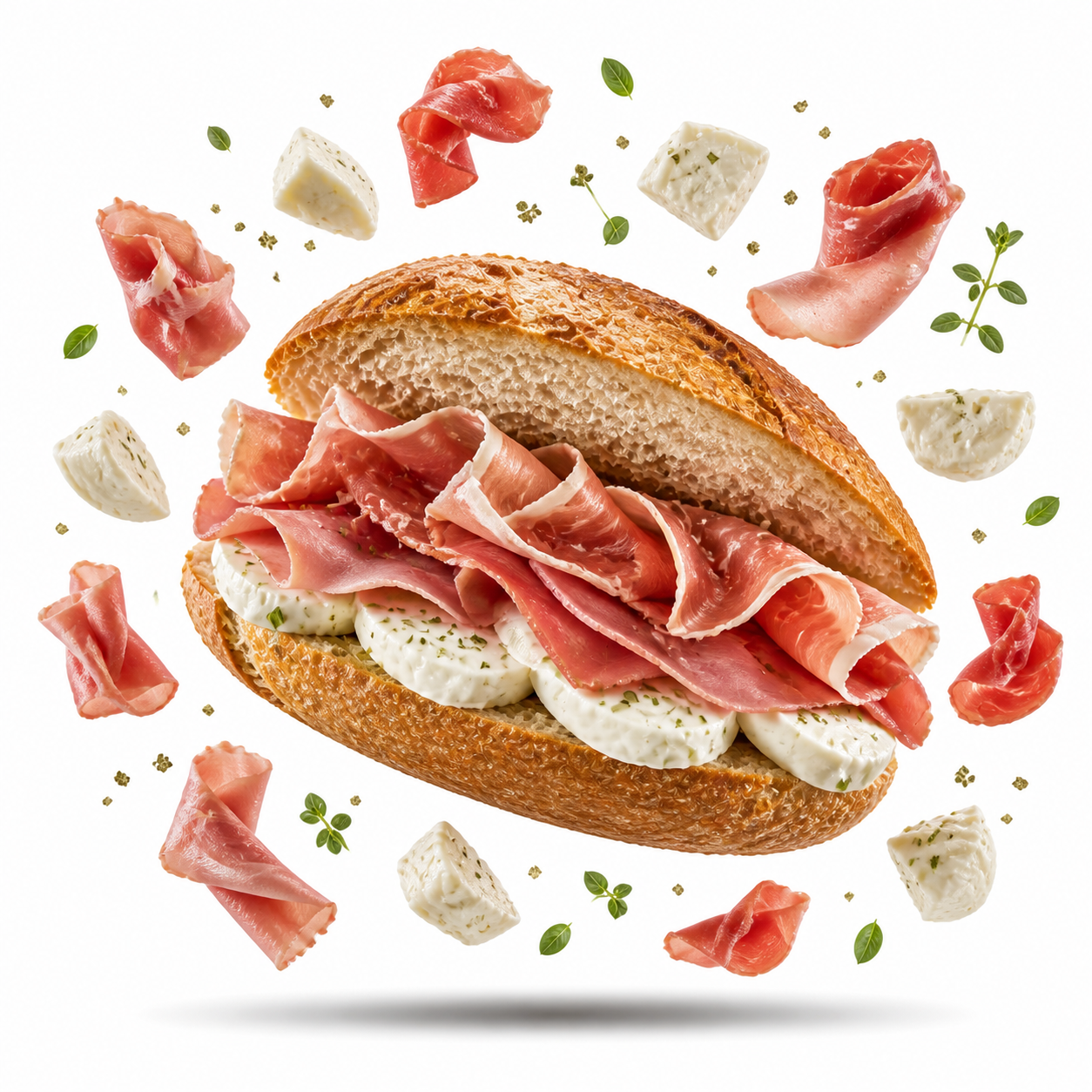 Panino prosciutto e mozzarella del Bar Nettuno