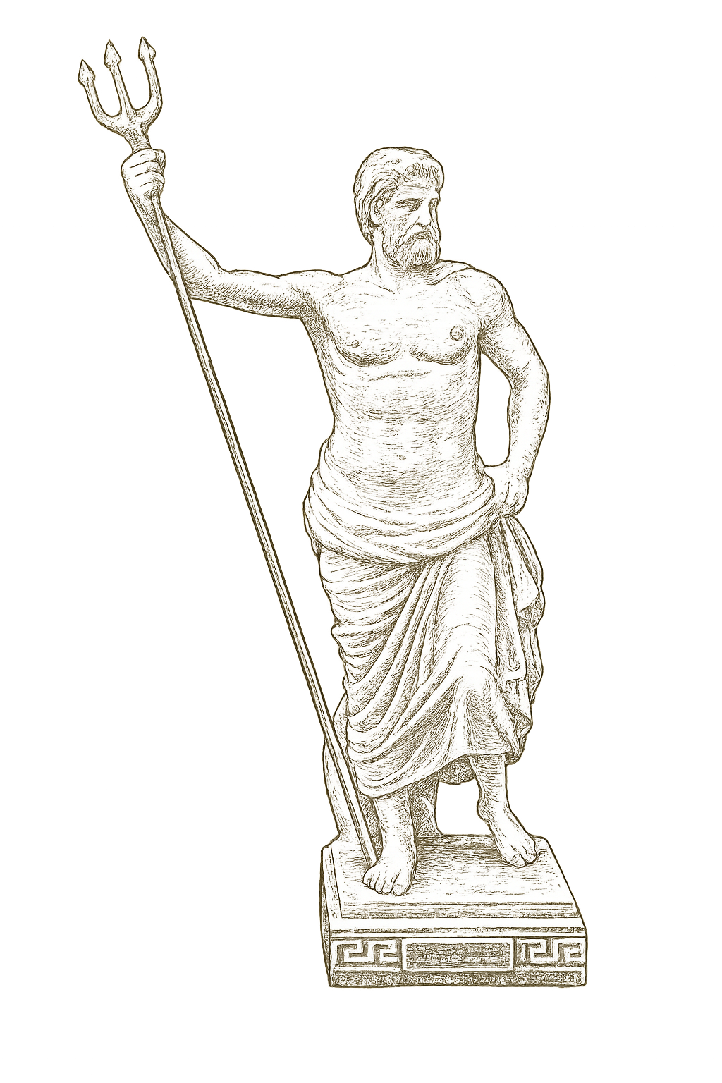 Figura illustrata Nettuno per Bar Nettuno